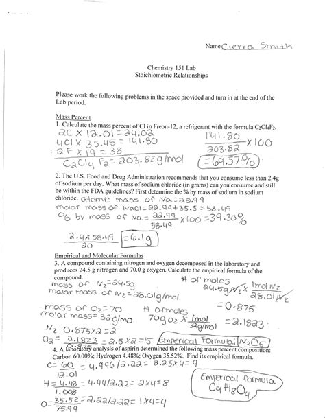 Chem Lab Lab Report Chm Studocu