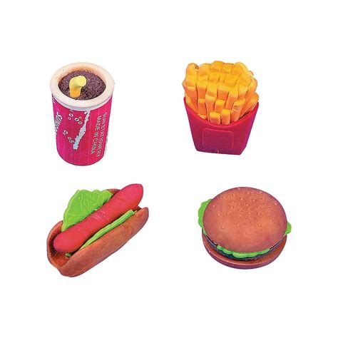 Fast Food Erasers- 4 Dz Unit - Party Favors - 48 Pieces - Walmart.com ...