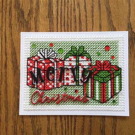 Cathy Carlson On Instagram Cross Stitch Christmas Card Presents