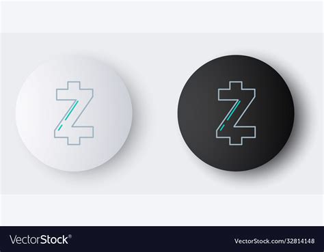 Line Cryptocurrency Coin Zcash Zec Icon Isolated Vector Image