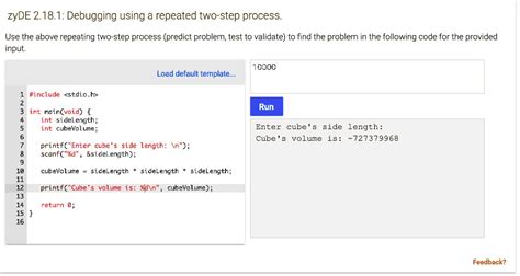 ZyDE 2 18 1 Debugging Using A Repeated Two Step Process Use The Above