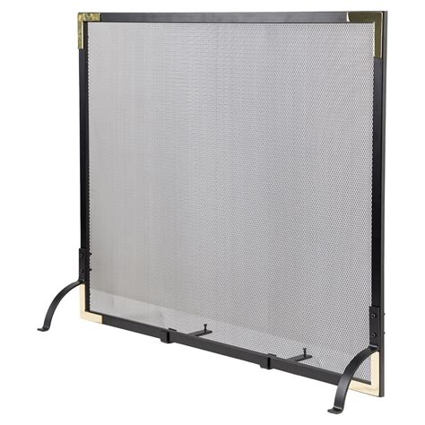 Modern Ember Cecilia Mesh Fireplace Screen with Durable Single Panel ...