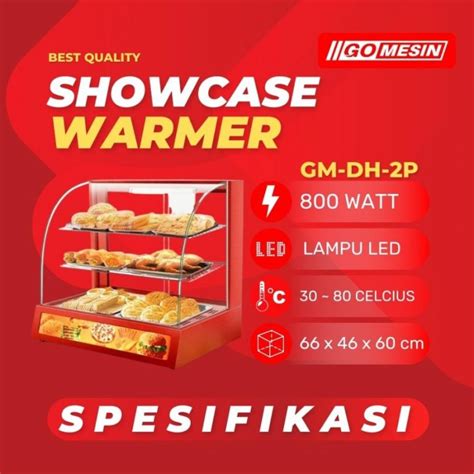 Etalase Penghangat Makanan Terbaik Dan Murah Showcase Warmer Gm Dh P