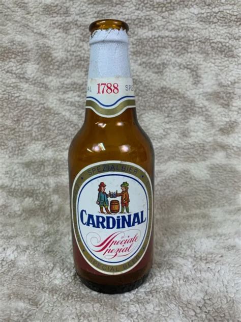 Vintage Cardinal Spezial Bier Glass Beer Bottle Empty Barware Bb