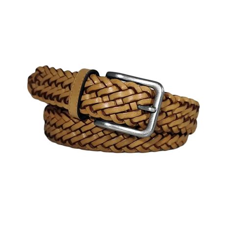 Buy Mens Braided Belt Natural Color Leather - LeatherBeltsOnline.com