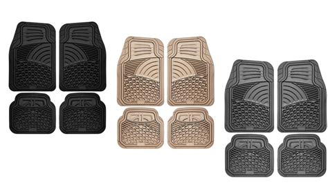 Rubber Car Floor Mats 4 Pc Groupon Goods