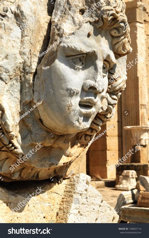 Libya Tripoli Leptis Magna Roman Archaeological Stock Photo