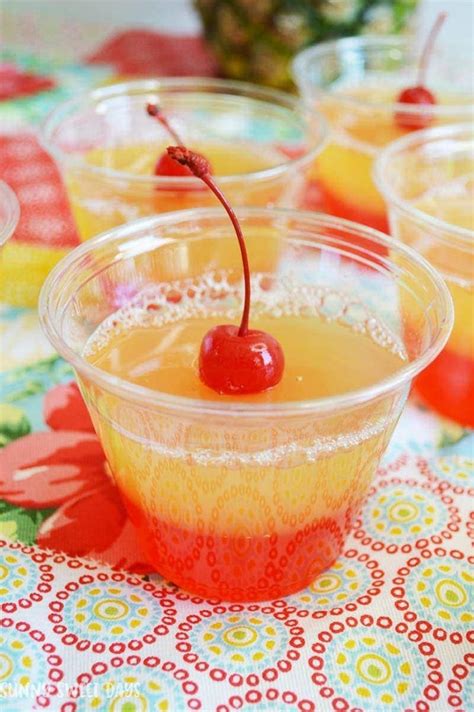 Upside Down Pineapple Cake Jello Shots Recipe Sunny Sweet Days