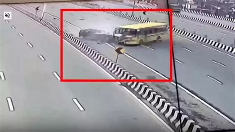 6 Dead As School Bus Collides With Car On Delhi Meerut Expressway