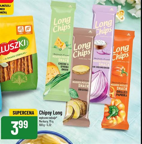 Chipsy Zielona Cebulka I Ser Long Chips Cena Promocje Opinie