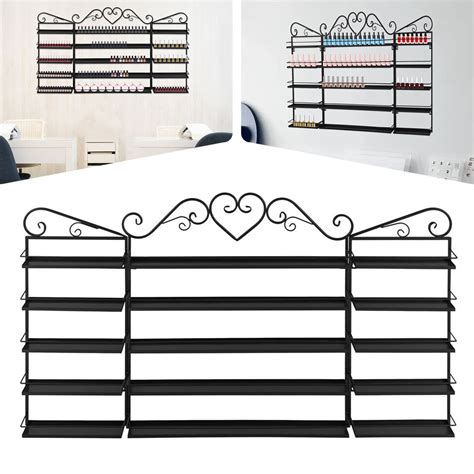 Wall Mounted Nail Polish Storage Racks Metal Nail Polish Racks Tiers