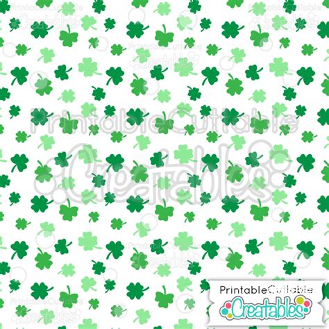 Shamrocks N Clovers Seamless Pattern Free Digital Paper