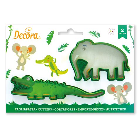 Kit Cortadores Elefante e crocodilo À Manápula