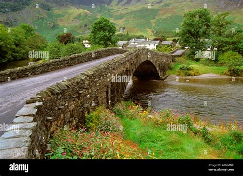 Cumbria Grange Borrowdale Bridge Over The River Derwent Stock Photo Alamy