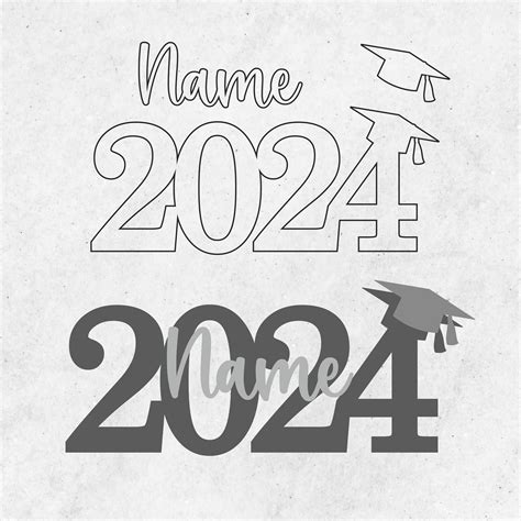 2024 Graduation Svg Graduation Decor Cut Vector Silhouette File Laser Cut Svg Files Graduation