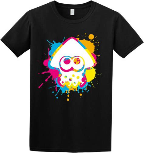 Inkling Colour Ink Splat Splatoon Inspired T Shirts T Tee Mens