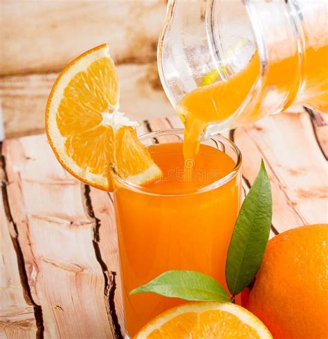 Orange Juice Drink Represents Citrus Fruit And Beverages Stock Image