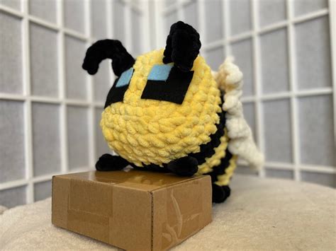 Big Cute Minecraft Bee Plush Crocheted Amigurumi Minecraft - Etsy