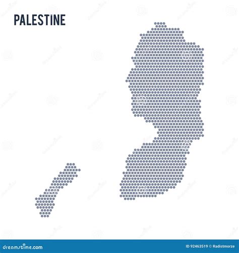 Pixel Map Of Palestine Vector Dotted Map Of Palestine Isolated On