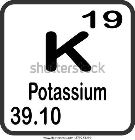 Periodic Table Elements Potassium Stock Vector Royalty Free 379268299