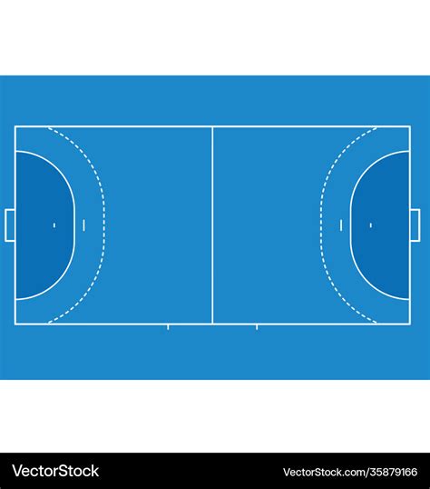 Handball court Royalty Free Vector Image - VectorStock