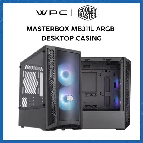 Cooler Master Masterbox Mb L Argb Desktop Casing Mini Tower Case