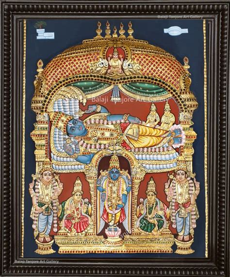 Buy Ranganathar Antique Style 3D Tanjore Paintings Online