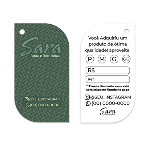 Tag Etiqueta Para Roupas Modelo Folha Personalizada Sua Logo X Cm