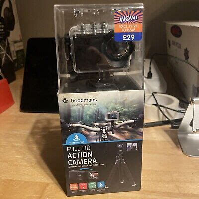 Goodmans Full Action HD Action Camera 1080P HD With Tri Pod Water