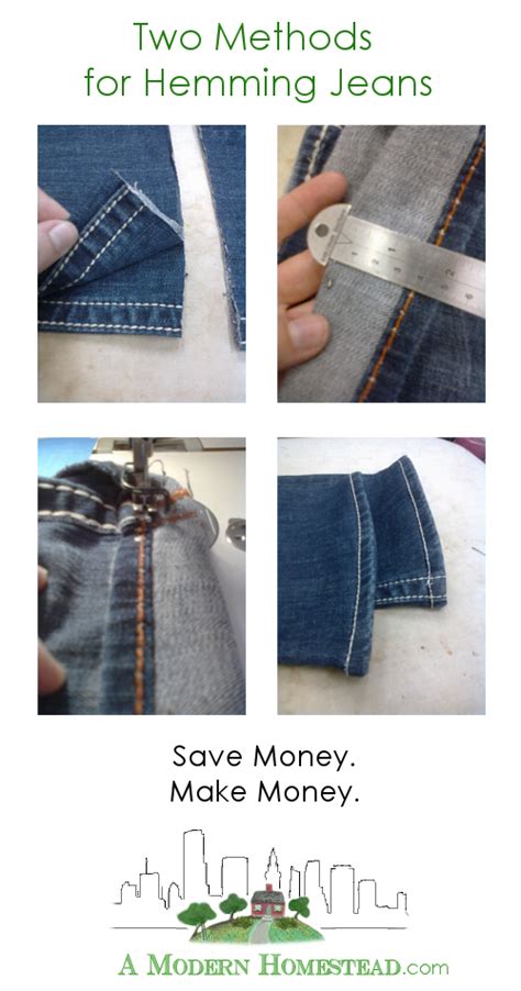 Two Methods for Hemming Jeans