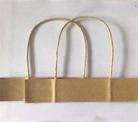 Green Tech Brown Plain Twisted Kraft Paper Handle For Shopping Packaging Type Box At Rs 1 10