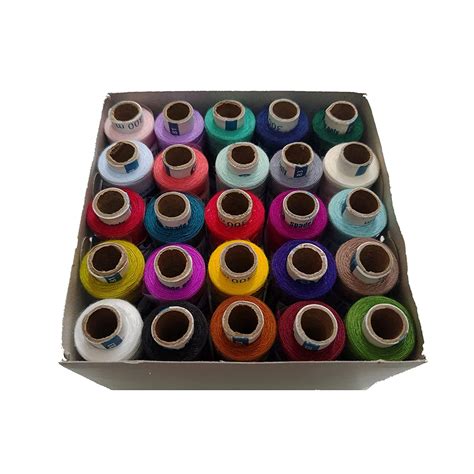 Coats Spade Poly Polyester Sewing Thread Box Small Assorted 25 Spools