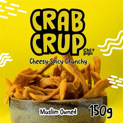 CHIPIPI CRAB CRUP Kerepek Ketam Crab Stick Crispy Cheesy Spicy 150g