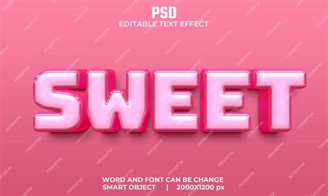 Premium Psd Sweet 3d Editable Text Effect Premium Psd With Background