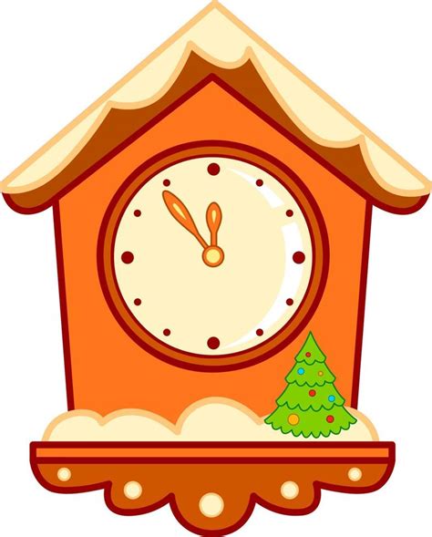 Christmas cartoons clip art. Clock vector illustration 8721049 Vector Art at Vecteezy