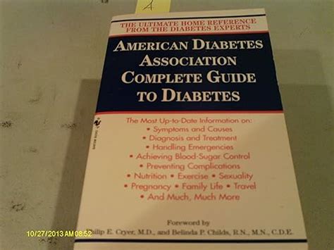 Ada Complete Guide To Diabetes The Ultimate Home Reference From The