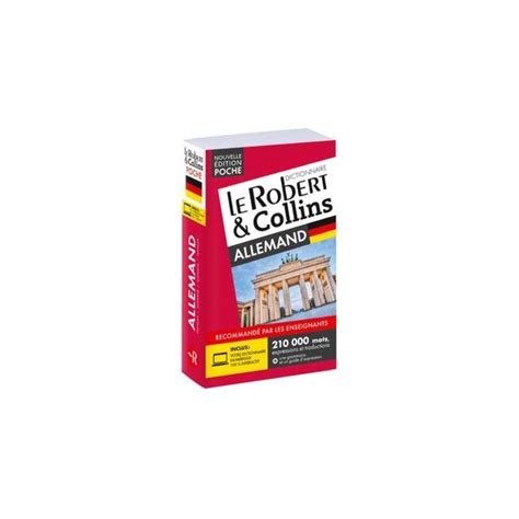 Dictionnaire Robert Et Collins Poche Allemand Rentr E Scolaire