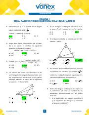 SEM 1 TRIGONOMETRÍA pdf TRIGONOMETRÍA SEMANA 1 TEMA RAZONES