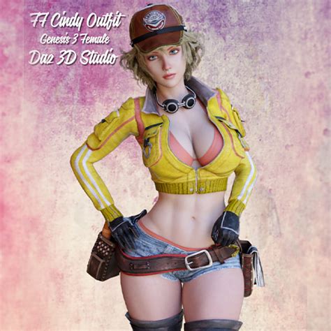 FF Cindy Outfit For G3F Guhzcoituz Daz Poser Content