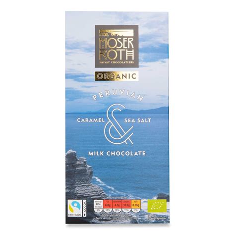 Organic Peruvian Caramel Sea Salt Milk Chocolate G Moser Roth