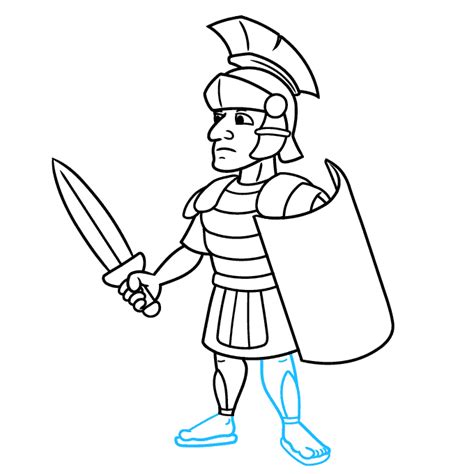 How to Draw a Roman Soldier - Really Easy Drawing Tutorial