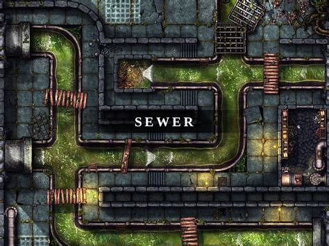 City Sewer Digital Battlemap Battlemap Dnd Battle Map Dandd Etsy