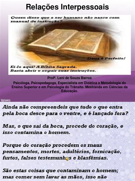 PDF Relações Interpessoais versículos biblicos DOKUMEN TIPS