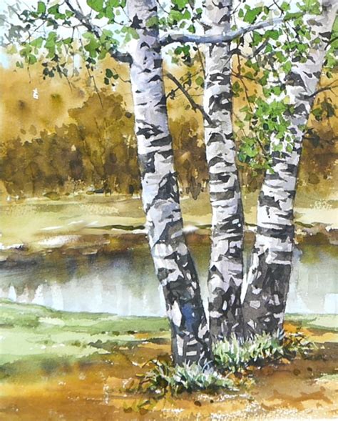 Namil Art Basic Landscape Watercolor Among The Trees Sketch And Color