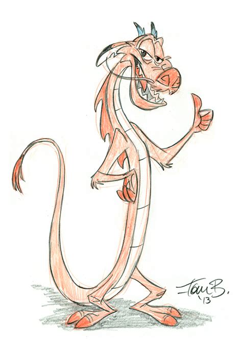 Mushu Sketch By Tombancroft On Deviantart