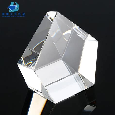 Pujiang Factory Blank Laser Cut Crystal Glass Cube For Custom Engraving