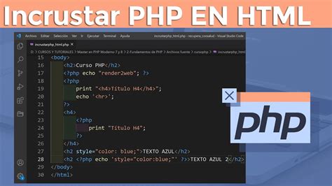 Insertar Php En Html Php Html How To Embed Php Code In Html File