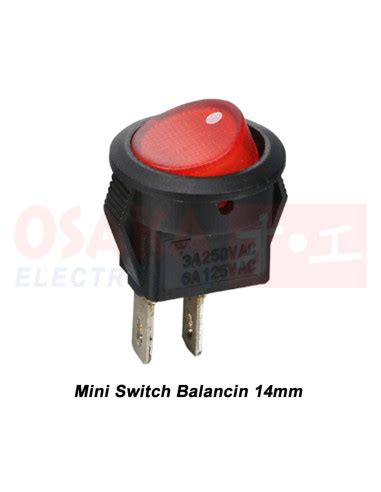 Mini Switch Balancin Redondo Rojo SMRS 101 2 Osaka Electronics