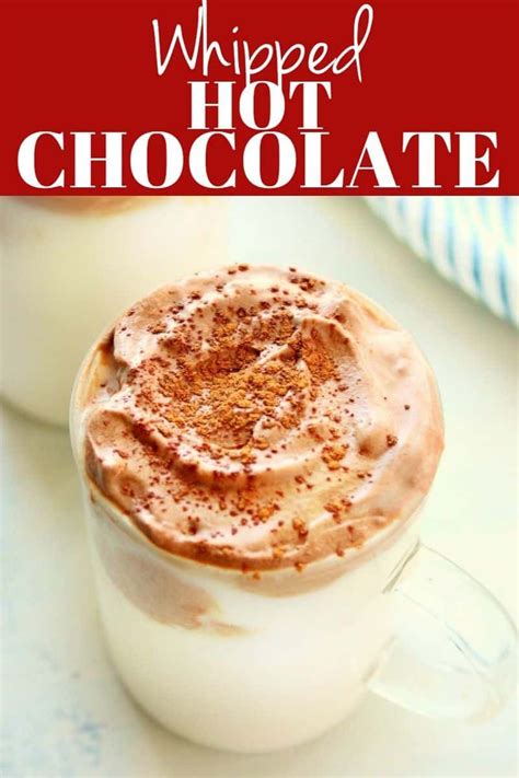 This Whipped Hot Chocolate Is Made With Unsweetened Cocoa Powder Sugar Or Any Sweetener And