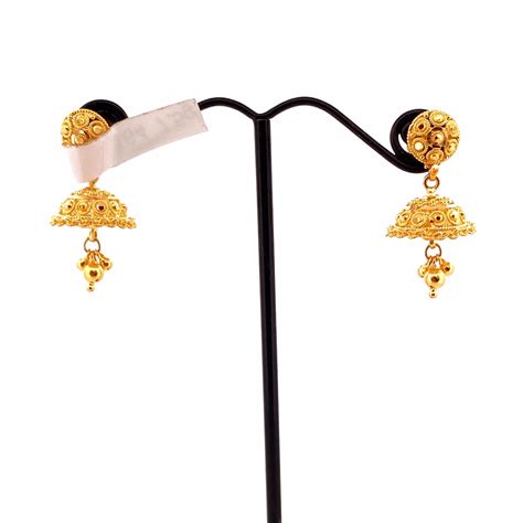 22k Gold Jhumka Earrings Ashok Jewellers Canada